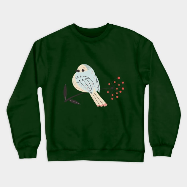 cute chubby bird Crewneck Sweatshirt by Angela Sbandelli Illustration and Design